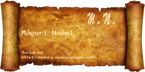 Mágori Noémi névjegykártya